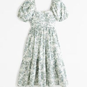 The A&F Emerson Poplin Puff Sleeve Midi Dress